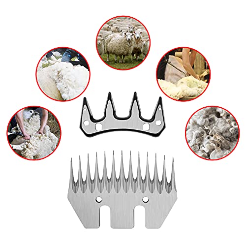 Combs Shear Blades Replacement Goat Clipper Blades for Sheep Shears Electric Clipper 13 (4.13 Tooth Replacement Blades)