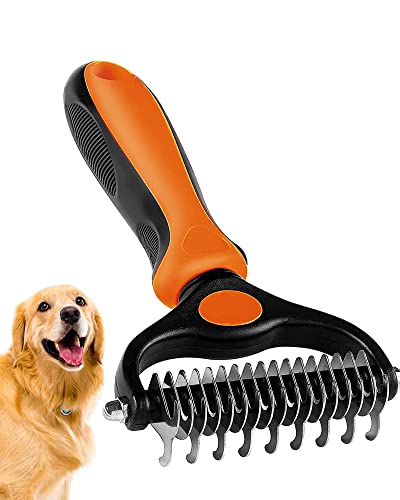 Undercoat Rake for Dogs (Orange)