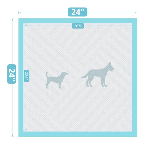 Large Pet Training and Puppy Pads Pee Pad for Dogs 24"x24" (24"x24"-80 Count)