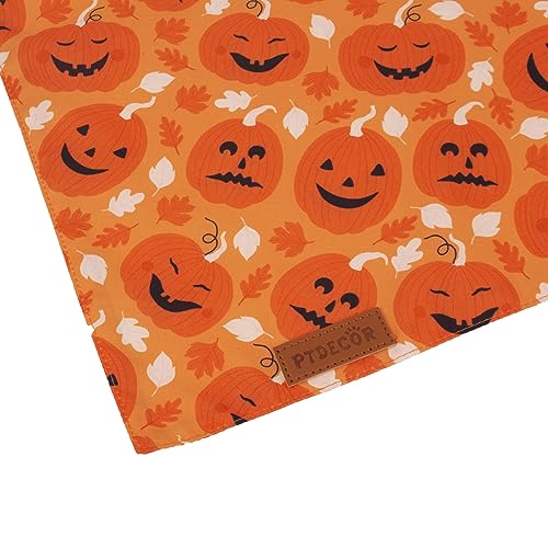 Halloween Dog Bandana (X-Large / Black & Orange)