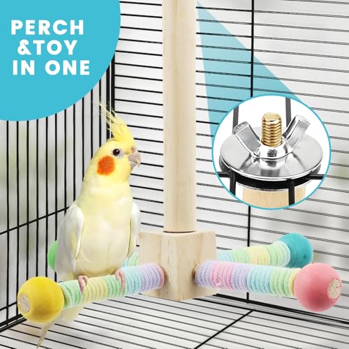 Upgraded Parrot Perch Toy (Rainbow colors)