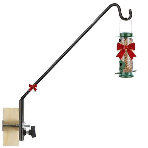 Extended Fence Deck Hook Rail Heavy Duty Bird Feeder Hook (43in Long Fence Hook-1 Pack)