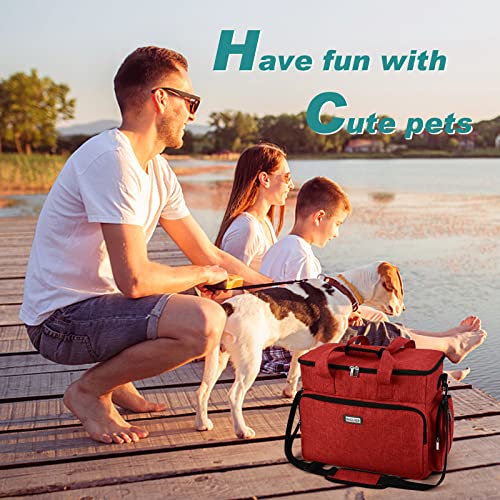 Dog Travel Bag (Red / Large)