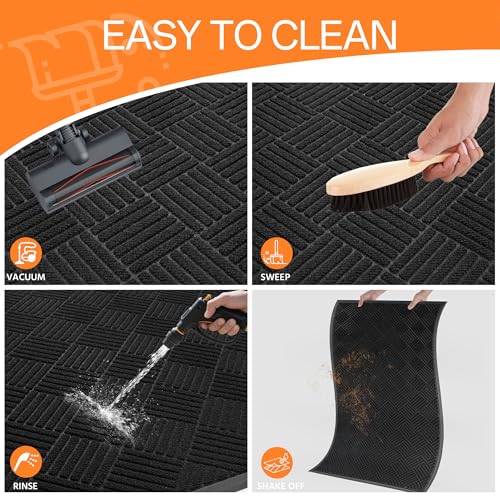 Indoor Outdoor Door Mat (Black Diamond / 2' x 4' (Rectangular))
