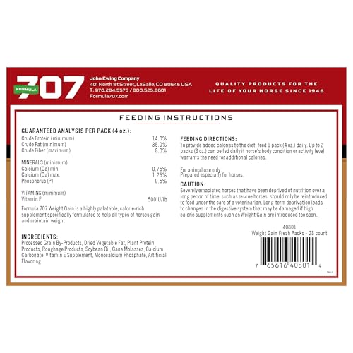 Weight Gain Crumble Fresh Packs for Horses (28 Day Supply)