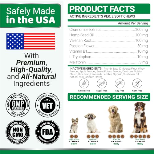 Hemp Calming Chews for Dogs (Calming Chews / 240 Chews)