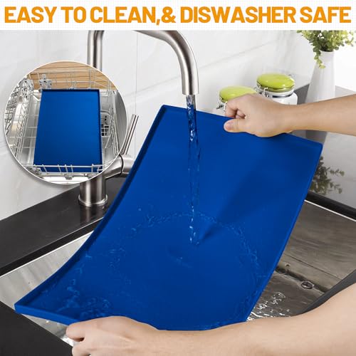 Dog Feeding Mat (Navy / 24"l X 16"w)