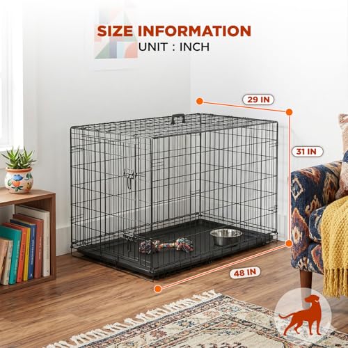 Dog Crate 48" (Black-Single)