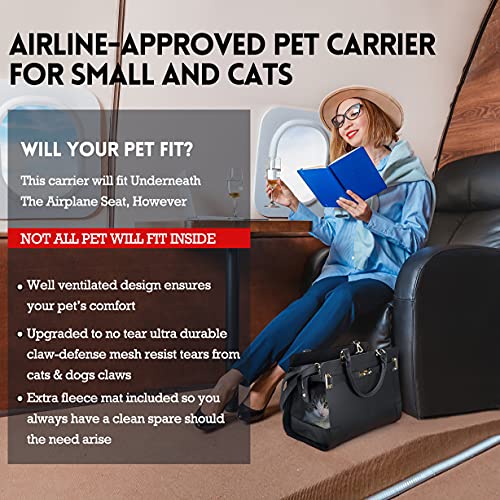 Fashion Pet Carrier Dog Cat Carrier Purse Soft (Black 2)
