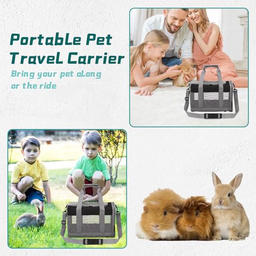 Bunny Carrier for Travel Camping Outdoor (Black & Gray)