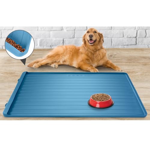 Dog mat for Food and Water (Navy / 39.4''x27'')