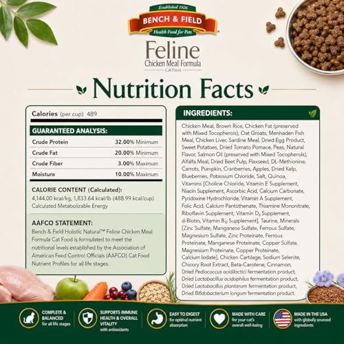 Holistic Premium Dry Cat Food (3 Pound (Pack of 1))