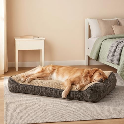 XL Orthopedic Dog Beds Large Sized Dog (L Plus(38"L x 28"W x 8"Th) / Brown)