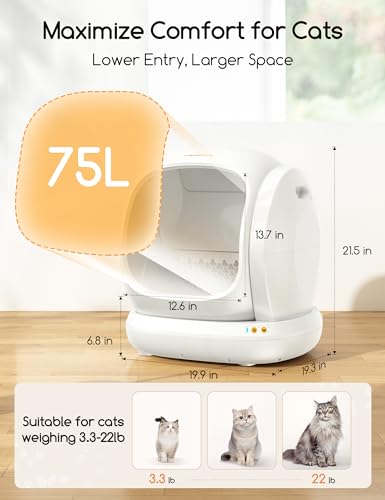 Self Cleaning Cat Litter Box (Yellow)