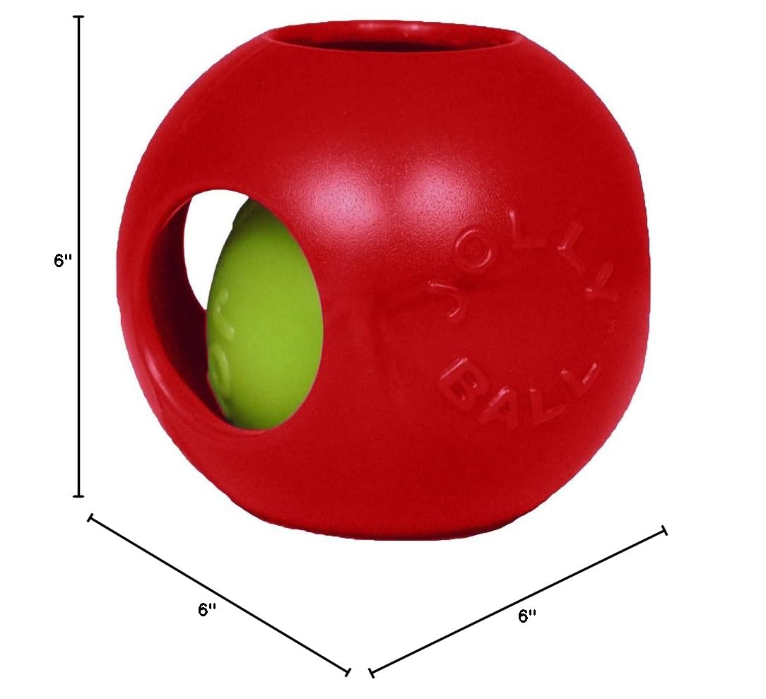 Teaser Ball Interactive Dog Toy (Red / Medium (6 in))