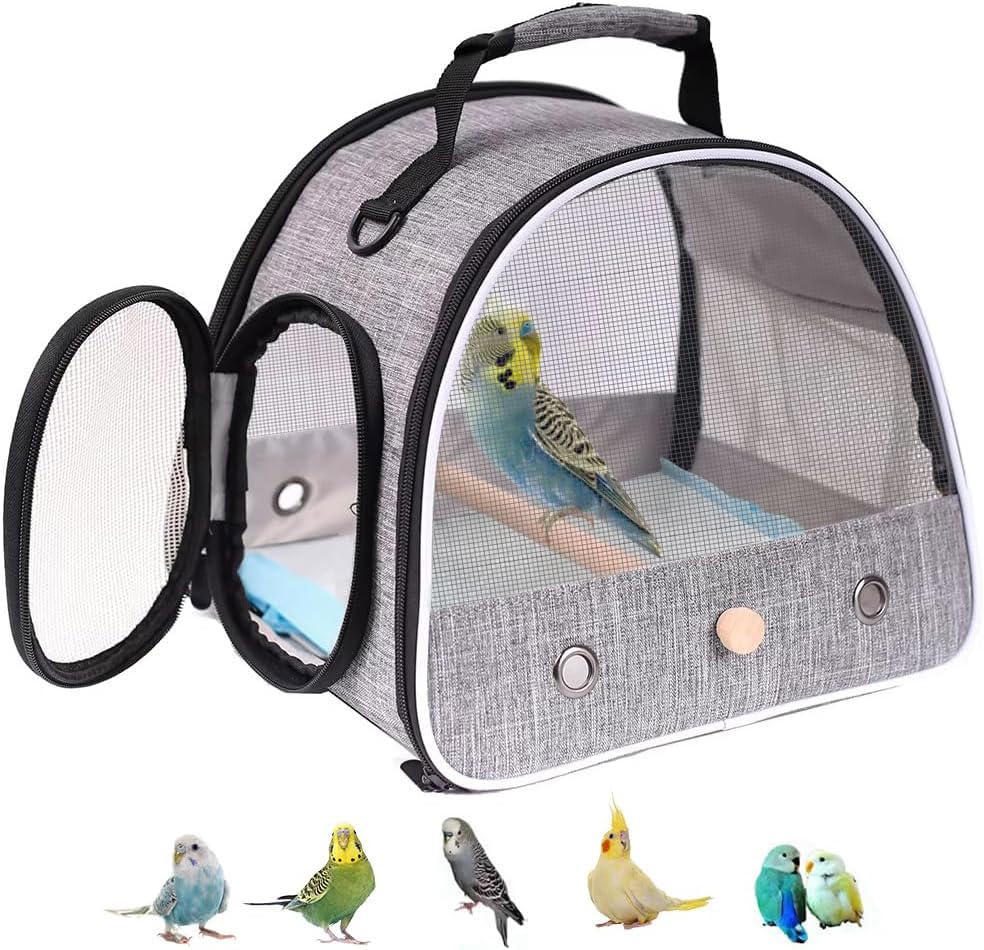 Small Bird Travel Carrier (Grey)