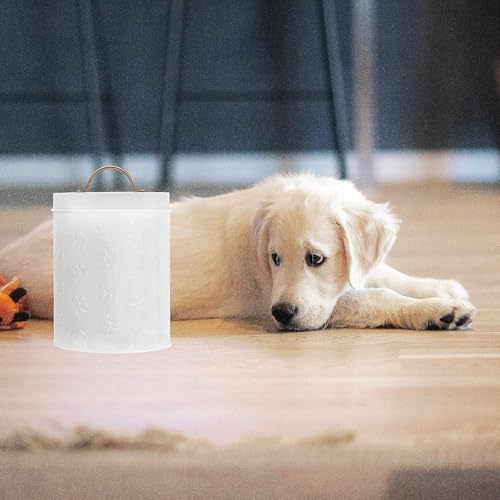 Small Dog Treat Container Airtight (64 fl oz / White)