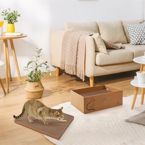 Cat Scratcher Box with 6PCS Cat Scratching Board