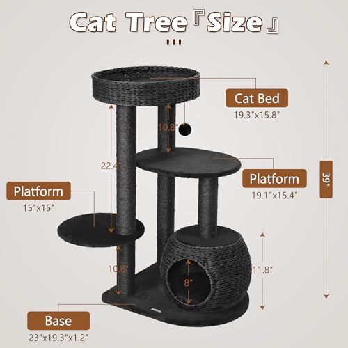 Gothic Cat Tree (53" / Midnight Black)