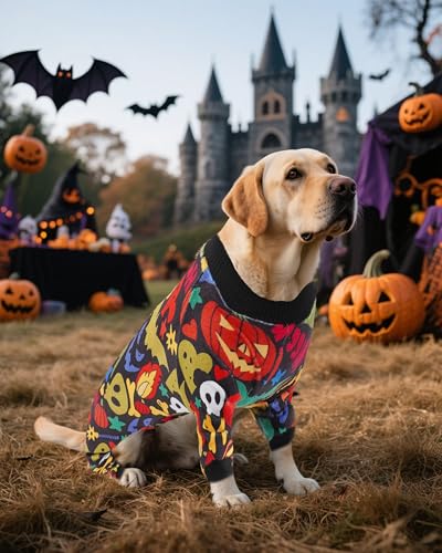 4 Pack Fleece Dog Pajamas Warm Halloween for Extra Large Dogs (XX-Large)