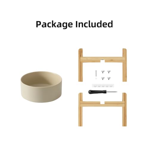 Dog Bowls Elevated (Matte Khaki)
