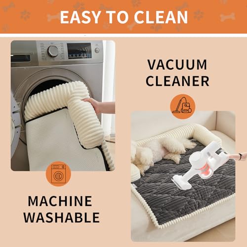 Dog Couch Bed for Medium Dogs (Grey / Medium(33.46"L X 30.7"W X 5.5"Th))