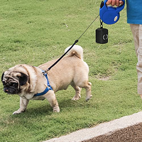 Dog Poop Bag Holder Dispenser 2 Pack (Black)