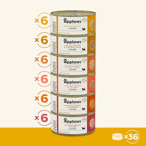 Chicken 6 Flavor Variety in Broth Wet Cat Food 36 (2.47 Ounce (Pack of 36))