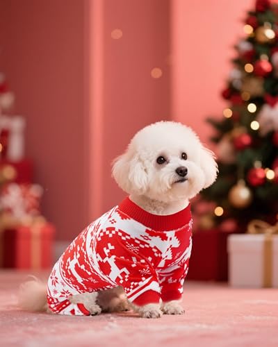 4 Pack Christmas Velvet Dog Pajamas for Medium Dogs (Large)
