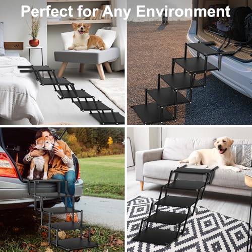 Extra Wide 20" Dog Stairs for Large Dogs (5-Steps Extra-Wide)