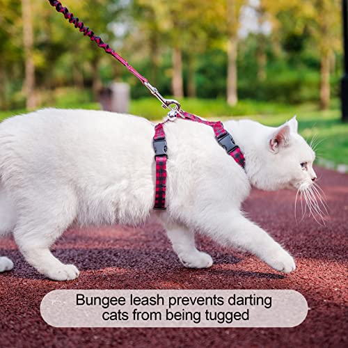 Cat Harness and Leash Set (Medium(Chest: 14"-22") / Red)