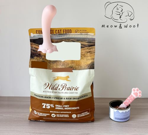 Cat Food Scoop and Wet Food Spatula Set (Pink-Spoon&Lid)