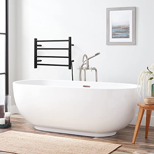 Smart WiFi Towel Warmer Wall Mounted with Built (Wifi Version / Matte Black-4 Bars)