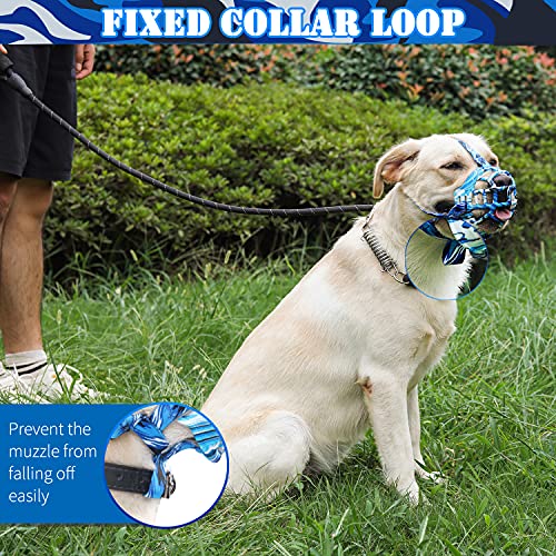 Basket Dog Muzzle for Small Medium Large Dogs to Prevent Biting (1 (Snout 6-7½") / Bluewhite)