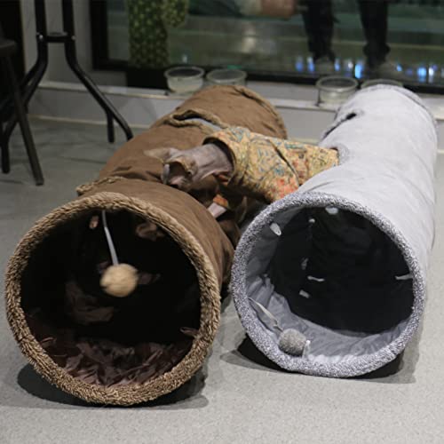Cat Tunnel for Indoor Cats (Grey)