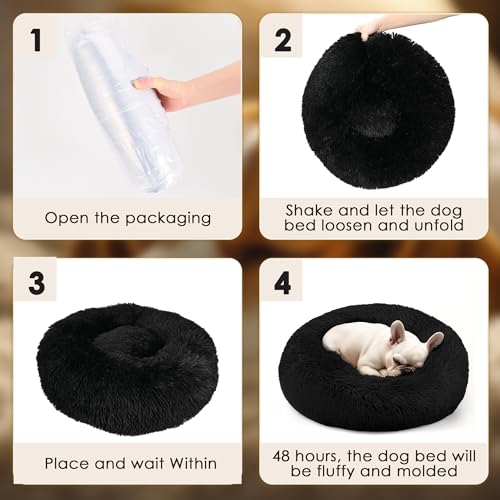 Extra Large Dog Beds (Black / 36.0"L x 36.0"W x 8.0"Th)