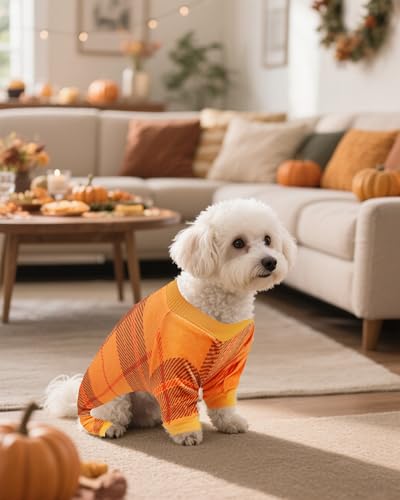 4 Pack Plaid Fleece Dog Pajamas Warm for Extra Small Dogs (X-Small)