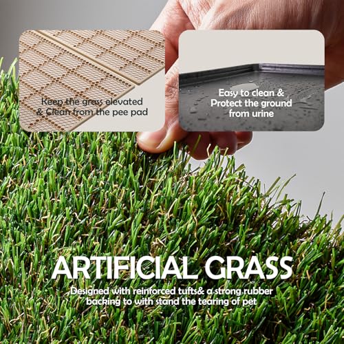 Dog Grass Pads for Dogs with Tray (XL 45×34 inch)