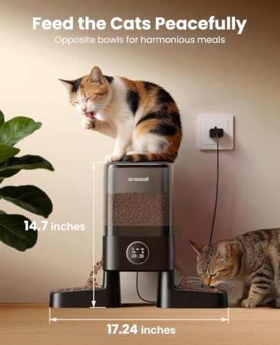 Automatic Cat Feeder with Camera for 2 Cats Pets