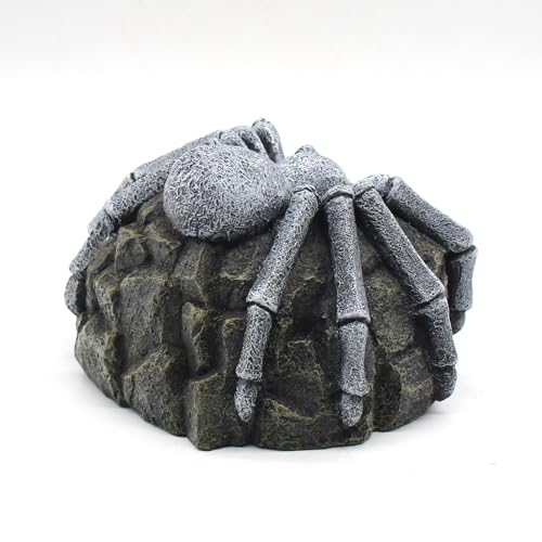 Reptile Rock Cave Hideouts Terrarium Habitat Decor Gecko Tank Accessories for Fish (Type-C)