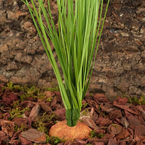 Fake Green Grass Reptile Terrarium Plants for Lizard Snake Tank (G-fake Green Grass Plant)