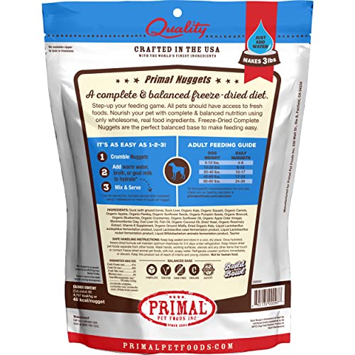 Primal Freeze Dried Raw Dog Food Nuggets (14 Ounce (Pack of 1))