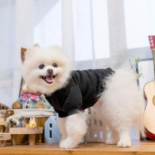 Dog Hoodie for Large Medium Small Dogs (Black / Small/Medium)