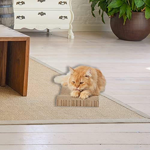 Cat Scratcher Pad Cardboard Scratch Box for Indoor Cats and Kittens (Large for Indoor Cats / 2PCS)
