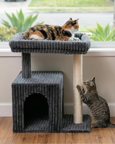 22.8" Cat Tree for Large Cat (Dark Gray)