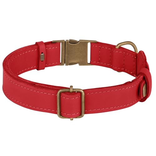 AirTag Dog Collar (Red / L, 17"-21" Neck Fit)