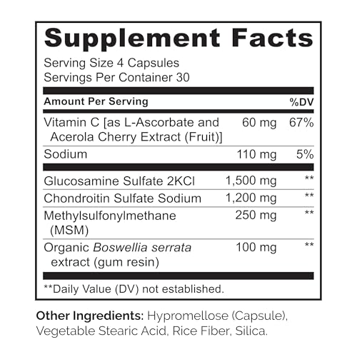Glucosamine Chondroitin MSM with Boswellia (120 Count (Pack of 1))