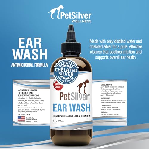 Natural Ear Wash Cleaner for Dogs & Cats (8 oz)