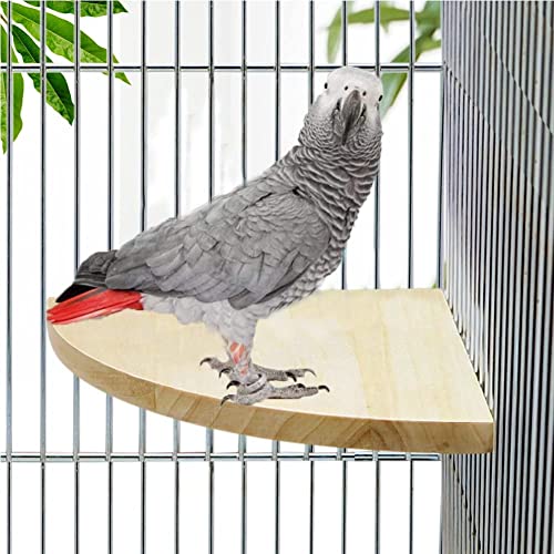 Parrot Corner Flat Perch Platform Bird Cage Paw Grinding (2PC*L: 6.69*6.69inch)