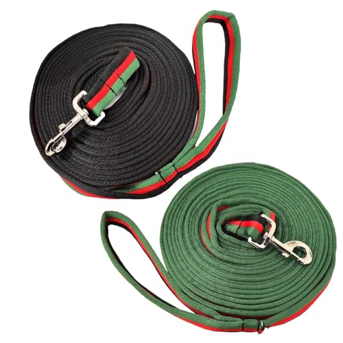 Lunge Line for Horse (Green&Red&Black / 26ft/8m)
